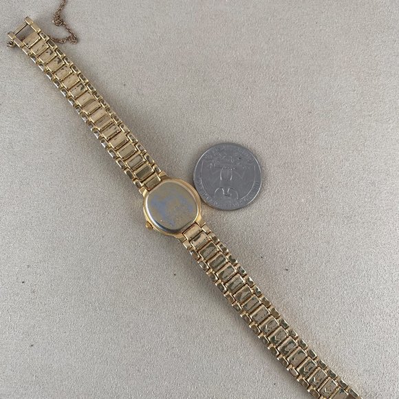 Vintage Ladies Seiko Lassale 18K Gold Plated Watch with Crystal Dial - Picture 4 of 7